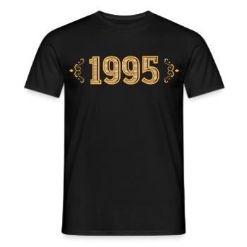 Legend since 1995 retro 1995 - Men's T-Shirt - black - Front - AI Model Male 178 light (178cm)