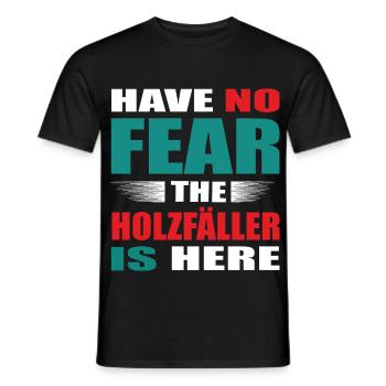 N’ayez pas peur le bûcheron est là Tenue - T-shirt homme - noir - Devant - AI Model Male 178 light (178cm)