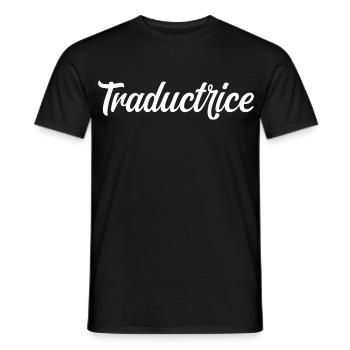 Traductrice - T-shirt homme - noir - Devant - AI Model Male 178 light (178cm)