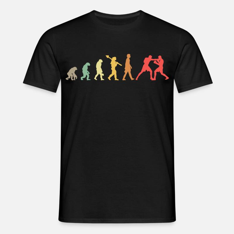 Boxing Evolution Boxing Development Retro - Men's T-Shirt - black