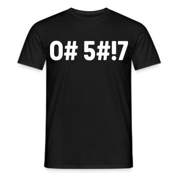 Oh Shit Coded - Men's T-Shirt - black - Front - AI Model Male 178 light (178cm)