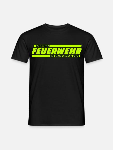 Freiwillige Feuerwehr Wir holen dich da raus - Männer T-Shirt - Schwarz