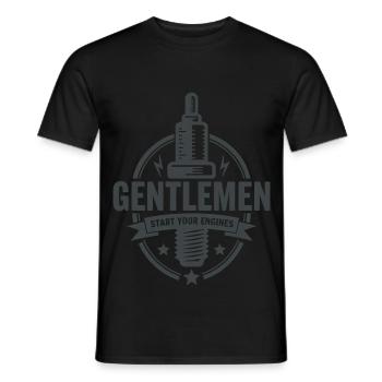 Messieurs, démarrez vos moteurs Sport automobile - T-shirt homme - noir - Devant - AI Model Male 178 light (178cm)