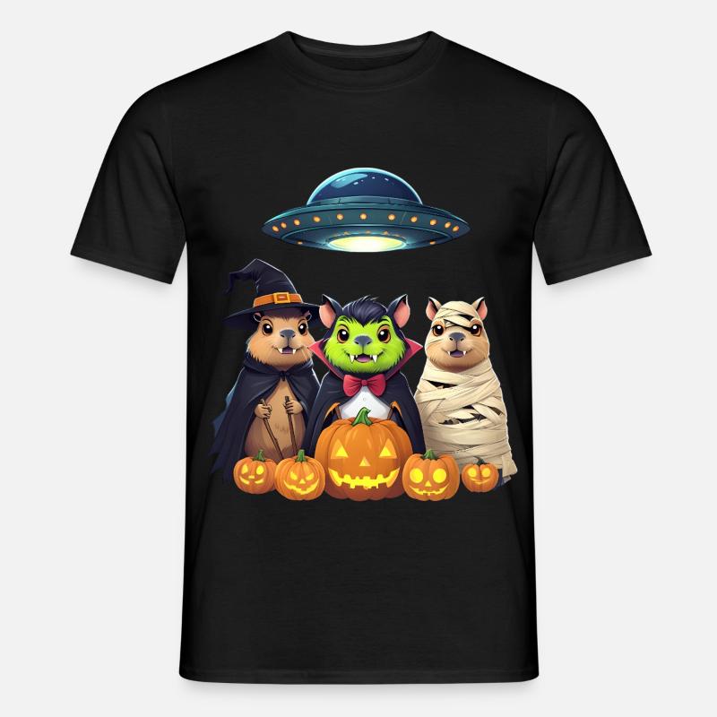 Halloween Capybara Hamster Geist Geschenkidee - Männer T-Shirt - Schwarz