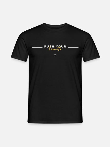 Überschreite deine Grenzen – Disziplin-Mindset-Design - Männer T-Shirt - Schwarz