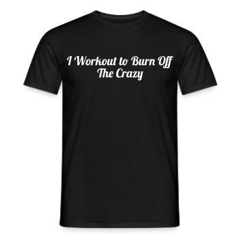 Sport contre la folie - Motif drôle de fitness - T-shirt homme - noir - Devant - AI Model Male 178 light (178cm)