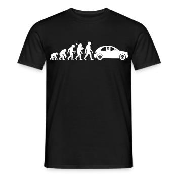 Auto Evolution Kleinwagen Fahranfänger Fahrlehrer - Männer T-Shirt - Schwarz - Vorne - AI Model Male 178 light (178cm)