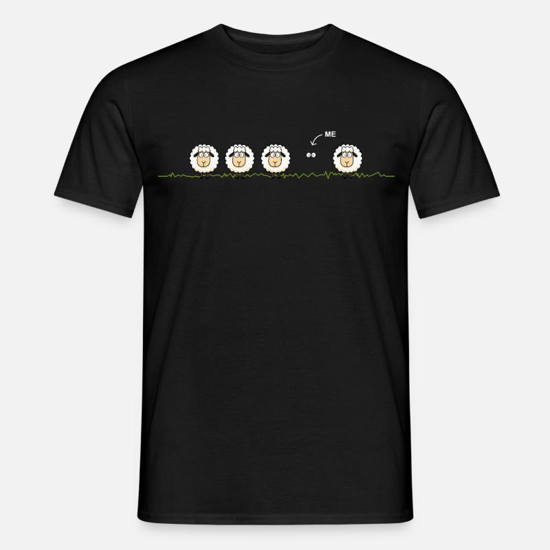 Schwarzes Schaf – Illustration - Männer T-Shirt - Schwarz
