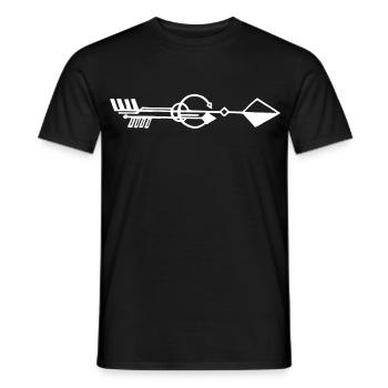 Seltsamer weißer Pfeil - Männer T-Shirt - Schwarz - Vorne - AI Model Male 178 light (178cm)