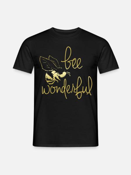 Bee - bee wonderful gold - Men's T-Shirt - black