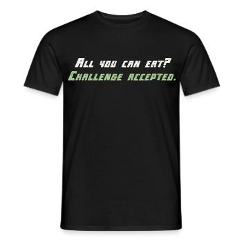 Challange Accepté - T-shirt homme - noir - Devant - AI Model Male 178 light (178cm)