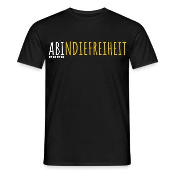 Off to freedom 2026 - Abitur - Matura - Men's T-Shirt - black - Front - AI Model Male 178 light (178cm)