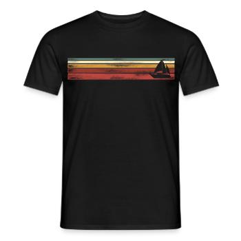 Voilier Voilier Sailor Vintage Retro - T-shirt homme - noir - Devant - AI Model Male 178 light (178cm)
