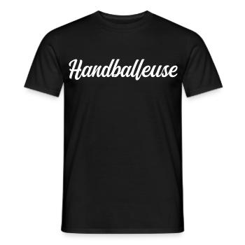 handball player - Men's T-Shirt - black - Front - AI Model Male 178 light (178cm)