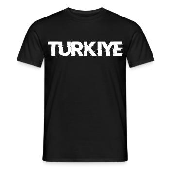 Türkiye Glitch | Lettrage de la Turquie - T-shirt homme - noir - Devant - AI Model Male 178 light (178cm)