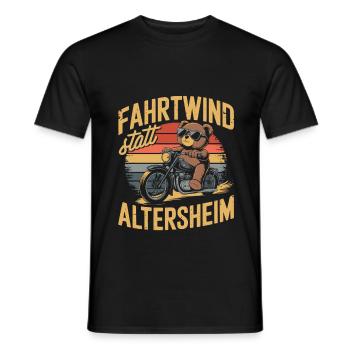 Rente Motorrad Ruhestand lustiger Spruch - Männer T-Shirt - Schwarz - Vorne - AI Model Male 178 light (178cm)