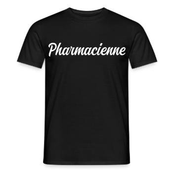 Pharmacienne Santé Médicaments Officine Préparatio - T-shirt homme - noir - Devant - AI Model Male 178 light (178cm)