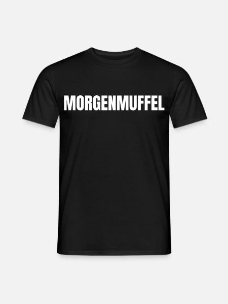 MORGENMUFFEL WEISS - Männer T-Shirt - Schwarz