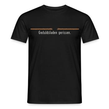 Patience broken - funny saying nerves - Men's T-Shirt - black - Front - AI Model Male 178 light (178cm)