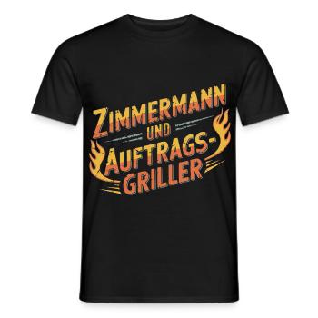 Zimmermann und Auftragsgriller - Männer T-Shirt - Schwarz - Vorne - AI Model Male 178 light (178cm)