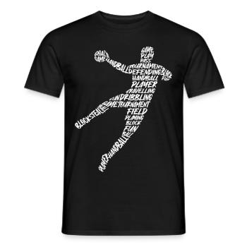 Handball Joueurs Handball Joueurs de handball Typographie Hommes - T-shirt homme - noir - Devant - AI Model Male 178 light (178cm)