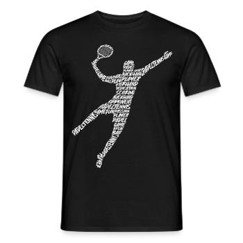 Padel Tennis Padel Typographie Padel - T-shirt homme - noir - Devant - AI Model Male 178 light (178cm)