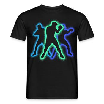 Boxing Colorful Boxing Silhouettes Boys Boxers - Men's T-Shirt - black - Front - AI Model Male 178 light (178cm)
