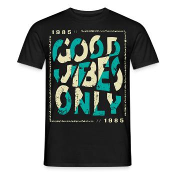 1985 Birthday 1985 Vintage 1985 Gift 1985 - Men's T-Shirt - black - Front - AI Model Male 178 light (178cm)