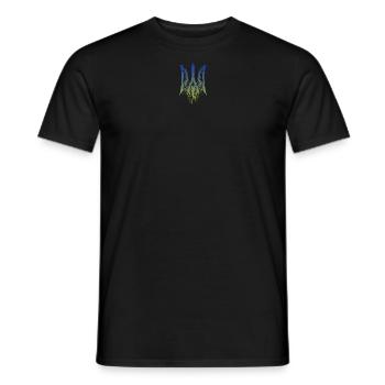 Wappen der Ukraine - Männer T-Shirt - Schwarz - Vorne - AI Model Male 178 light (178cm)
