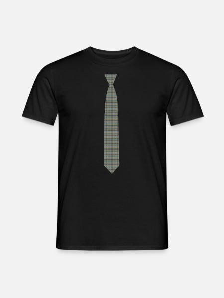 Motif cravate, cravate chemise, t-shirt avec cravate - T-shirt homme - noir