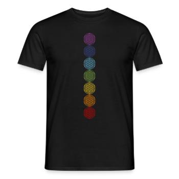 Flower of Life | flower of life | chakras 1 - Men's T-Shirt - black - Front - AI Model Male 178 light (178cm)