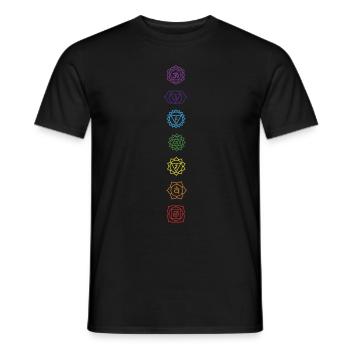 7 chakras - Men's T-Shirt - black - Front - AI Model Male 178 light (178cm)