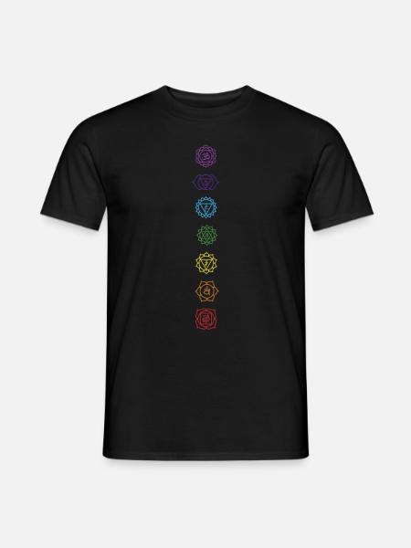 7 chakras - T-shirt homme - noir