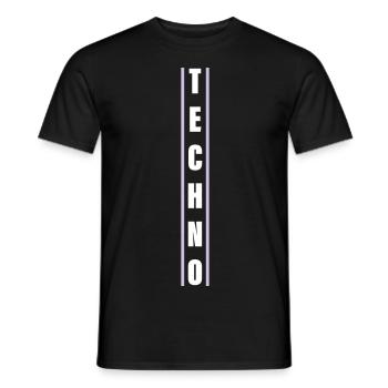 Techno - T-shirt homme - noir - Devant - AI Model Male 178 light (178cm)