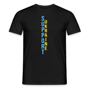 support ukraine slava ukraini zelenskyi ukrainian - Men's T-Shirt - black - Front - AI Model Male 178 light (178cm)