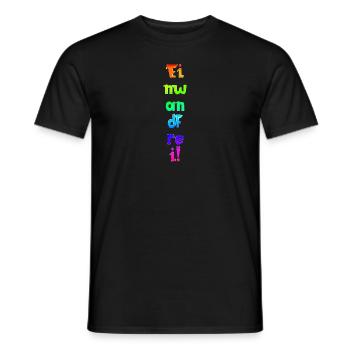 Einwandfrei | Perfekt | Vorbildlich | Spruch - Männer T-Shirt - Schwarz - Vorne - AI Model Male 178 light (178cm)