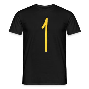 1 - Men's T-Shirt - black - Front - AI Model Male 178 light (178cm)