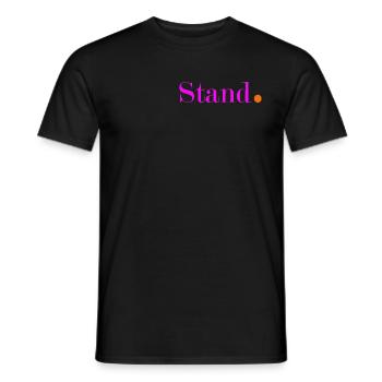 Point of view 3 - Men's T-Shirt - black - Front - AI Model Male 178 light (178cm)