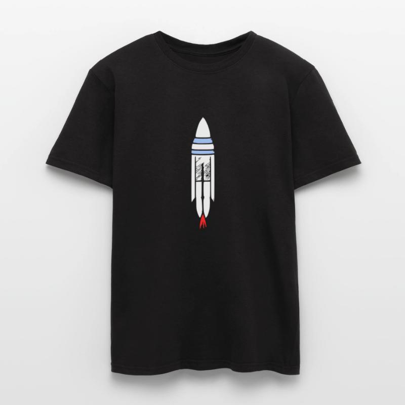 Spacecraft Rocket Space Space Flight Vector Men’s T-shirt