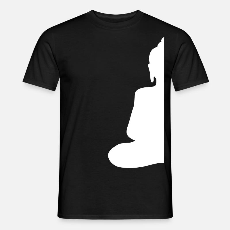 halber Buddha - Männer T-Shirt - Schwarz