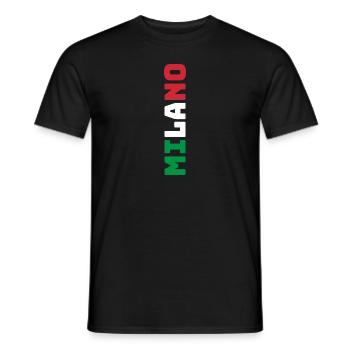 Milano Italie Drapeau Couleurs - T-shirt homme - noir - Devant - AI Model Male 178 light (178cm)