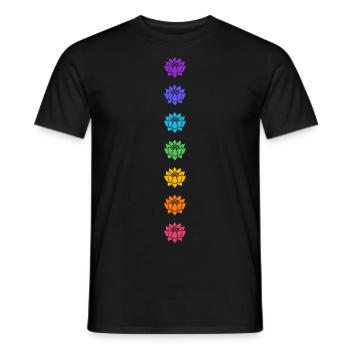 Lotusblüte Chakra Kundalini Yoga Lotus Buddhismus - Männer T-Shirt - Schwarz - Vorne - AI Model Male 178 light (178cm)