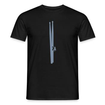 a pair of 7Adrumsticks - Männer T-Shirt - Schwarz - Vorne - AI Model Male 178 light (178cm)