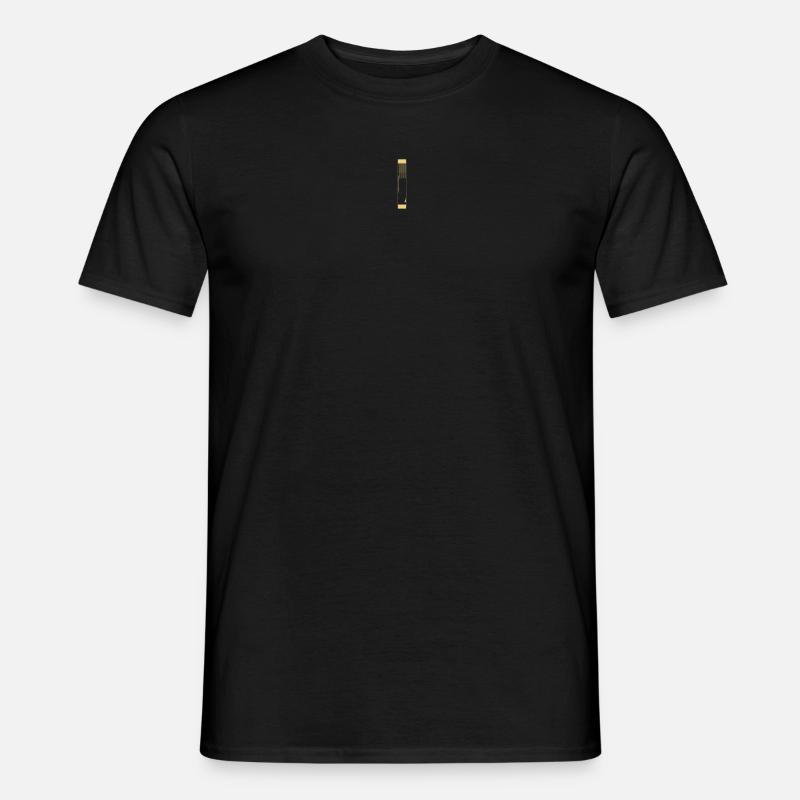 Lineal - Männer T-Shirt - Schwarz