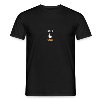Silly Goose with a hat - Men's T-Shirt - black - Front - AI Model Male 178 light (178cm)