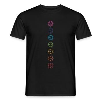 Blumen Chakren Chakra Meditation Zen - Männer T-Shirt - Schwarz - Vorne - AI Model Male 178 light (178cm)
