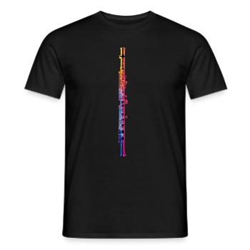 Flûte traversière - T-shirt homme - noir - Devant - AI Model Male 178 light (178cm)