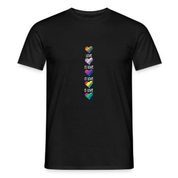 Love Is Love Transgender Diversity Rainbow Gay Lov - Männer T-Shirt - Schwarz - Vorne - AI Model Male 178 light (178cm)