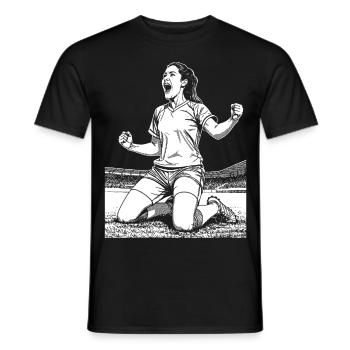 Footballer's shirt: midfielder with a view - Men's T-Shirt - black - Front - AI Model Male 178 light (178cm)