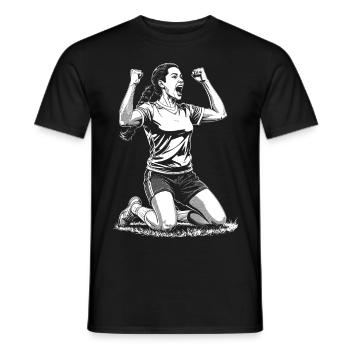 Tor! Frauenfußball Shirt für echte Spielerinnen! - Männer T-Shirt - Schwarz - Vorne - AI Model Male 178 light (178cm)